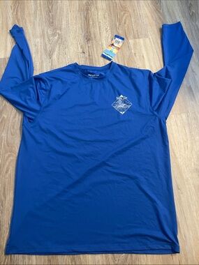 Hang Ten Long Sleeve Performance Tee - Blue